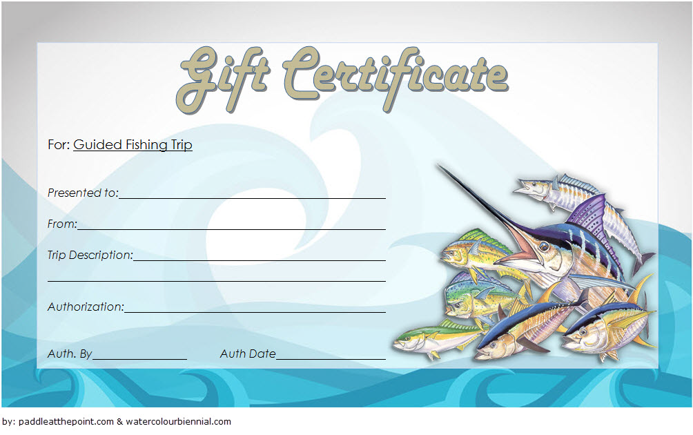 Fishing Gift Certificate Template Free Editable (2024 Tremendous Waves): Charter, Trip, Microsoft Word, PDF, deep sea, printable, new designs.