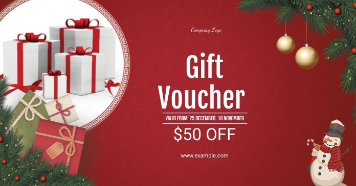Free Christmas Gift Voucher Template (2023 Jingle Bell Savings): fillable, editable, printable with Microsoft and PDF format, card, holiday, Merry.