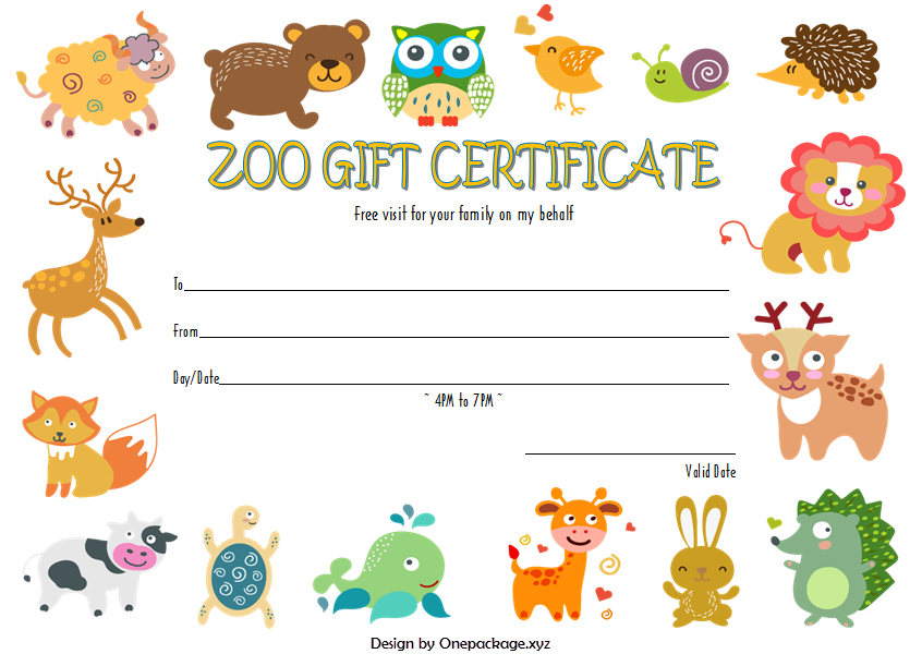 Free Zoo Gift Certificate Template (Get Ready to 2024 Rumble) with Word and PDF format, printable, editable, voucher, Dallas, Denver, Bronx, Toronto.