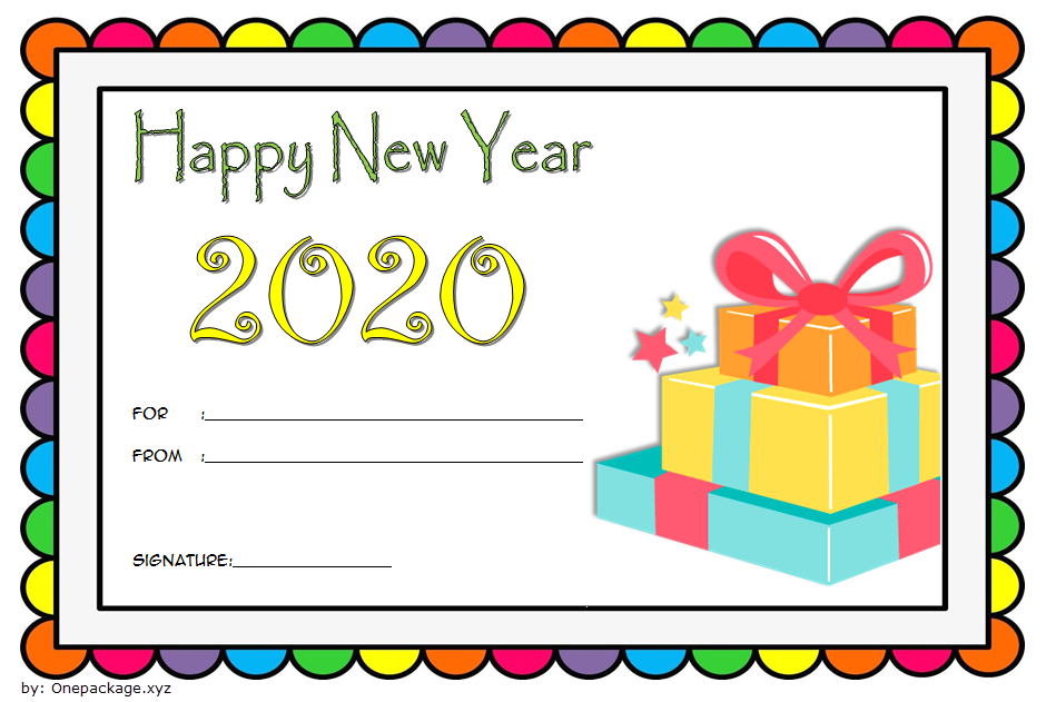 Read more about the article New Year Gift Certificate Template Free Editable (Celebrating 2024)