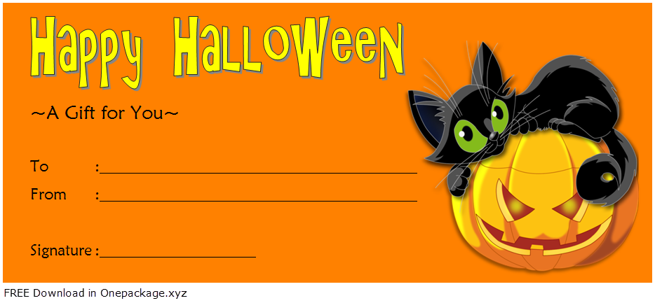 Free Halloween Gift Certificate Template (Don't Be a 2024 Ghoul) with PDF and Microsoft Word format, editable, spirit, printable, mcdonald's, spirit.