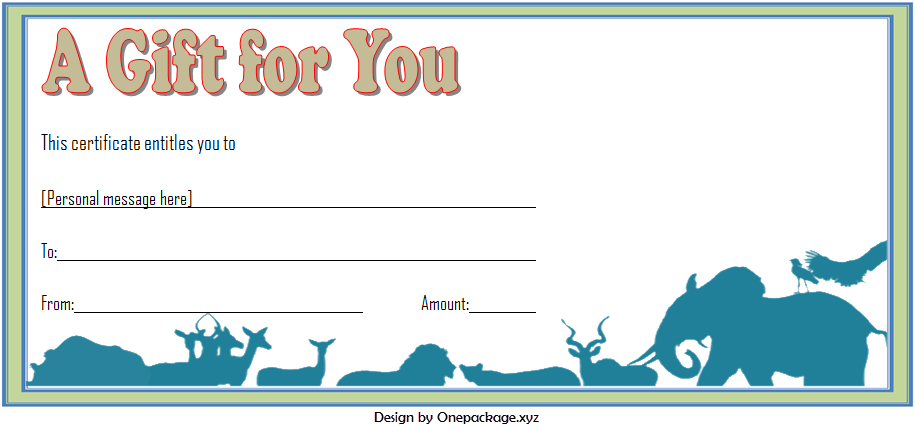 Free Zoo Gift Certificate Template (Get Ready to 2024 Rumble) with Word and PDF format, printable, editable, voucher, Dallas, Denver, Bronx, Toronto.