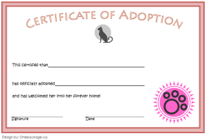 Read more about the article 2024 Cat Adoption Certificate Template Free Editable (Meow or Never)