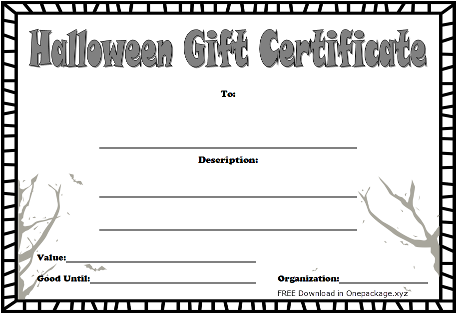 Free Halloween Gift Certificate Template (Don't Be a 2024 Ghoul) with PDF and Microsoft Word format, editable, spirit, printable, mcdonald's, spirit.