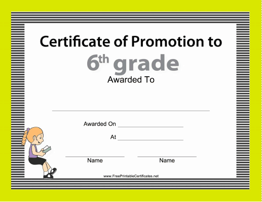 Read more about the article 6th Grade Graduation Certificate Template Free (The Road to Middle School)