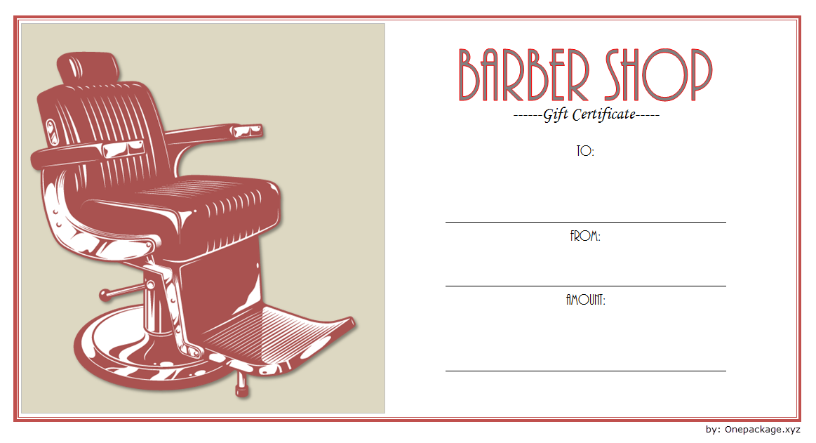 Barber Shop Gift Certificate Template Free Download (2024 Sharp Cuts): Microsoft Word, PDF, editable, printable, customizable, haircut, hair salon.