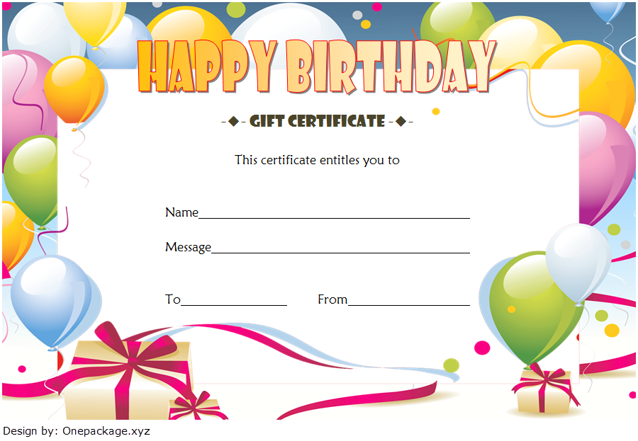 Birthday Gift Certificate Template Word Free Editable (2024 Perfect Present): customizable, PDF, Microsoft, downloadable, powerpoint, printable.