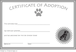Read more about the article Dog Adoption Certificate Free Printable (Take a Paws for 2024 Celebration)