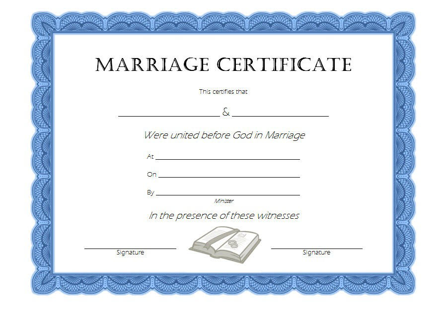 Read more about the article Editable Marriage Certificate Template Word (100% Free Customizable)