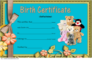 Read more about the article FREE Stuffed Animal Birth Certificate Template (Giving Life to 101 Fluffy)
