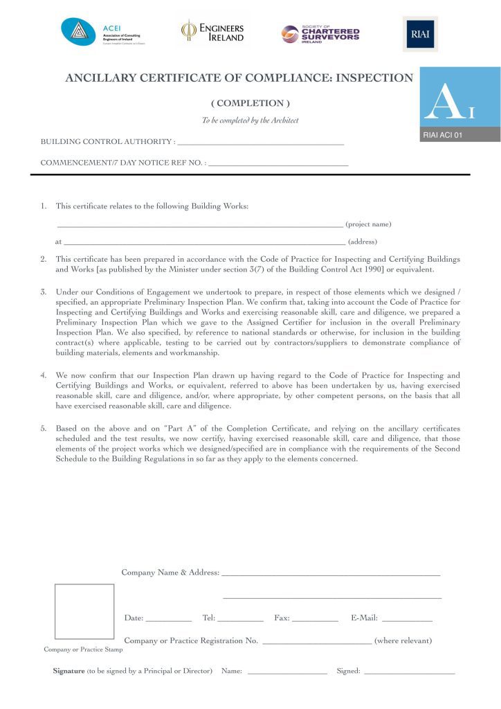 Free Building Completion Certificate Template (101 Blueprint for Achievement): printable, editable, fillable, PDF, aws skill, control, regulations.