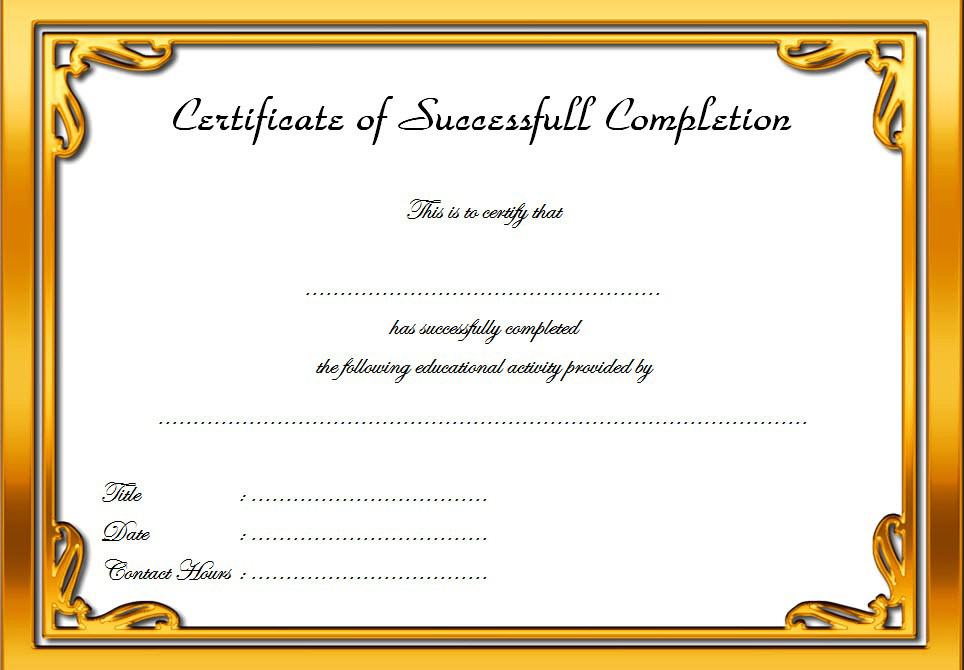Certificate of Completion Template Word Free Editable (2024 Simply Stylish): Microsoft Office, doc, training, drug rehab, course, customizable.