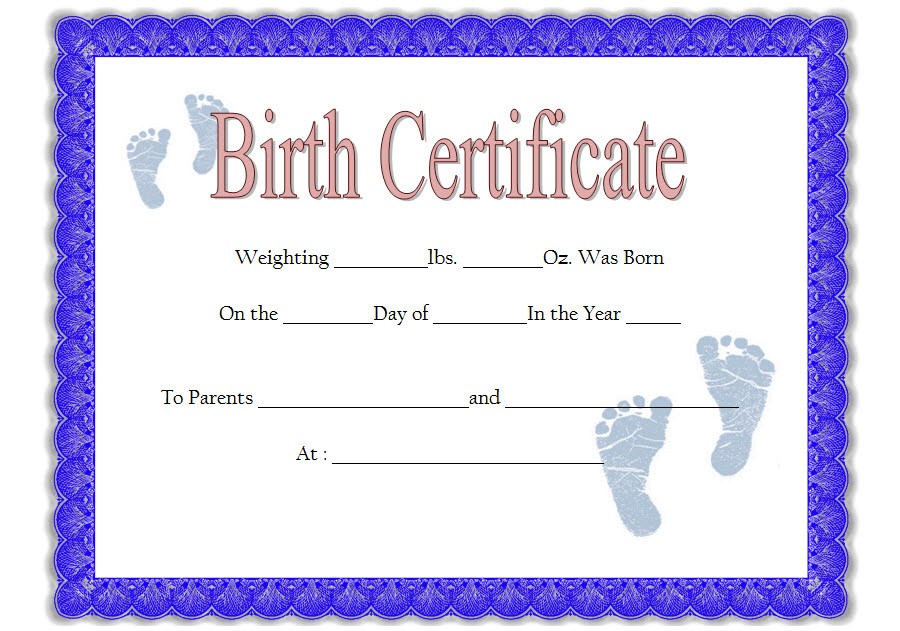 Birth Certificate Template (2024 Perfect Format) Free Download: editable, customizable, fillable, Microsoft Word, PDF, doll, baby, boy, girl.