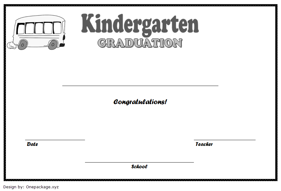 Free Kindergarten Graduation Certificate Template Word (2024 Bright Beginning): Microsoft Office, PDF, printable, editable, completion, customizable.