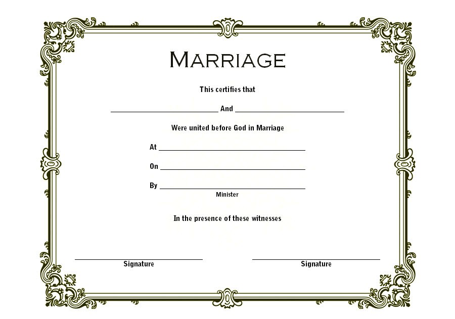 Church Marriage Certificate Template (2024 Free Vintage Designs): keepsake, catholic, Microsoft Word, PDF format, printable, customizable.