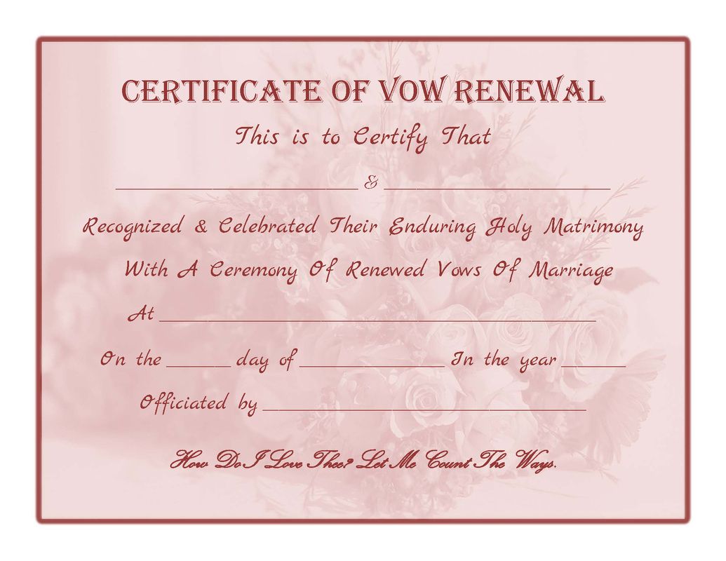 You are currently viewing Free Marriage Vow Renewal Certificate Template (90% Eternally Bound)