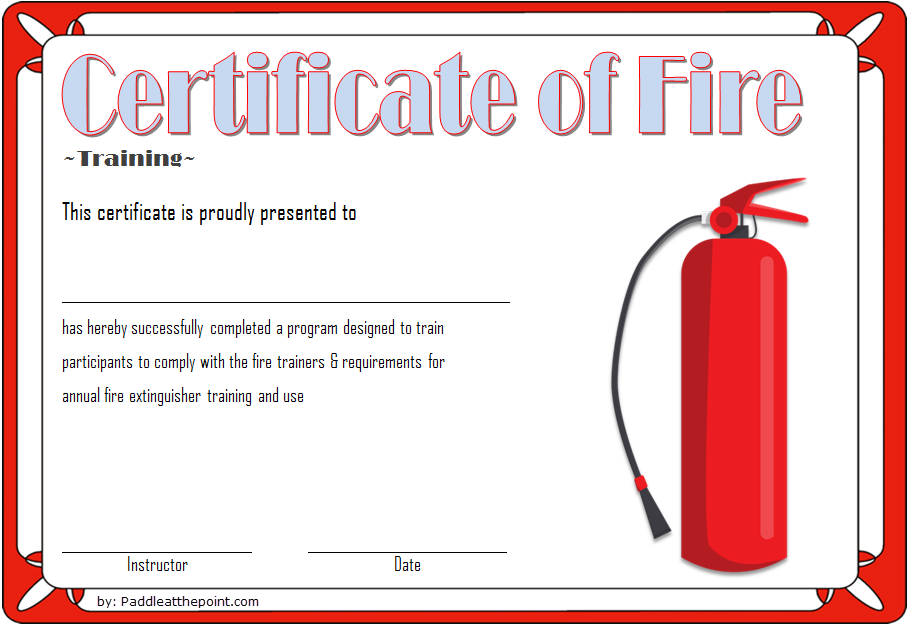 Free Fire Extinguisher Training Certificate Template (2024 Emergency): Microsoft Office Word, PDF, editable, printable, format, completion.