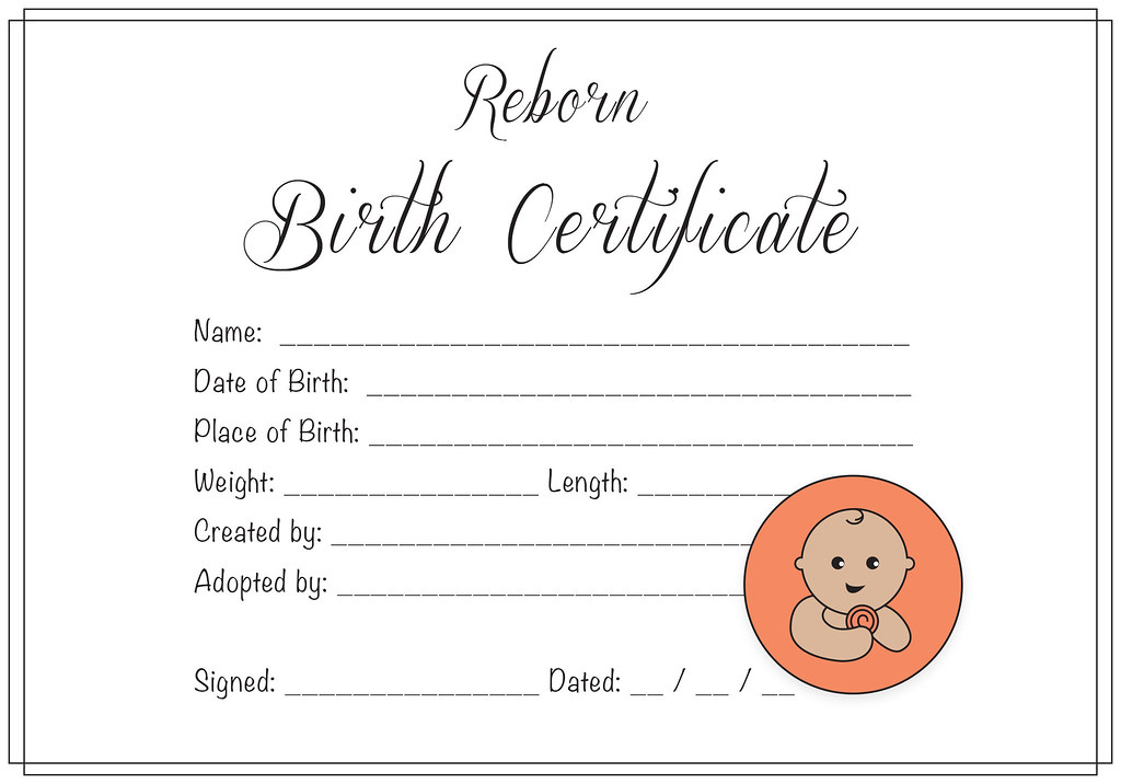 Read more about the article Free Reborn Baby Birth Certificate Template (Making Dolls 100% Official)