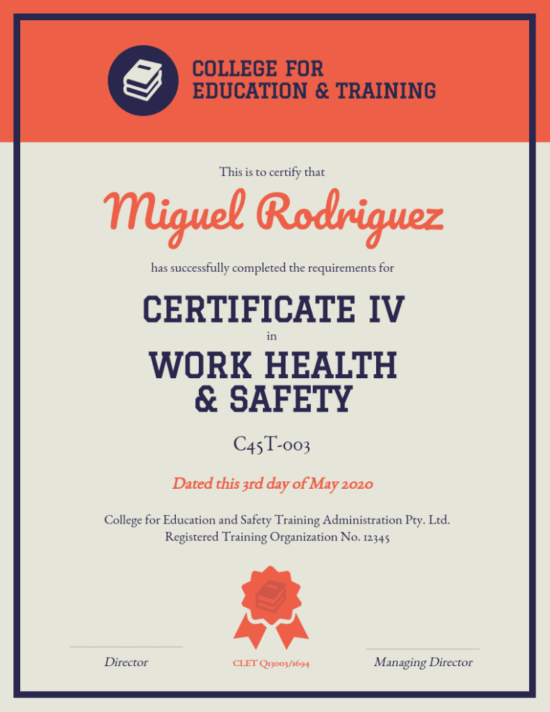 Safety Training Certificate Template (90% Master of Disaster) Free Download: PDF, printable, health, forklift operator, CCDF, fire, officer.