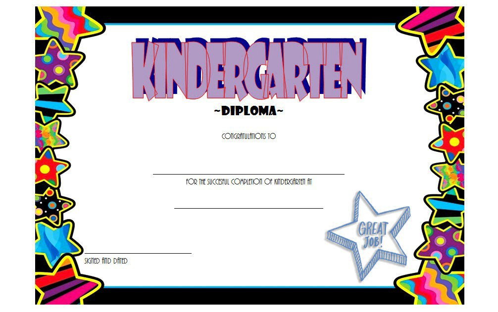 Free Kindergarten Graduation Certificate Template Word (2024 Bright Beginning): Microsoft Office, PDF, printable, editable, completion, customizable.