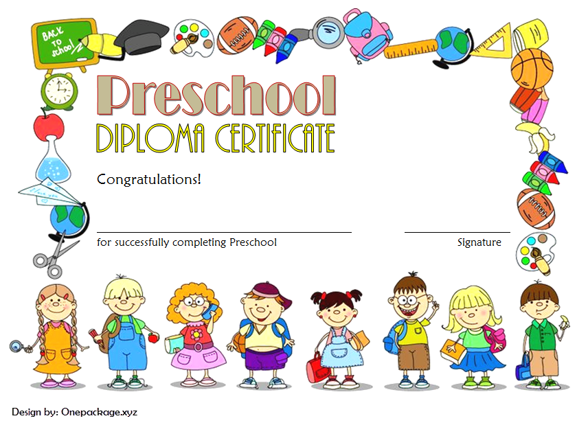Read more about the article Preschool Diploma Certificate Free Printable (100% Well-Deserved Honor)