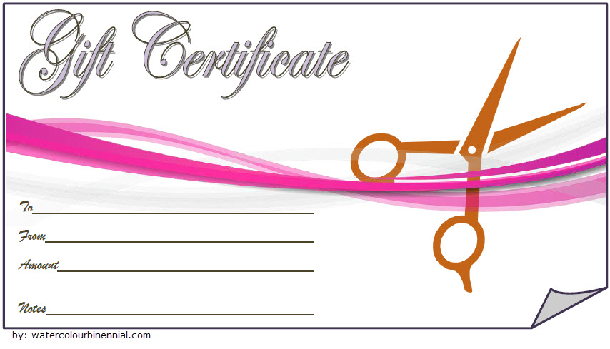 Free Hair Salon Gift Certificate Template Word: Want to Look 1 Million Bucks? - Microsoft Office, PDF, editable, printable, customizable, stylist.