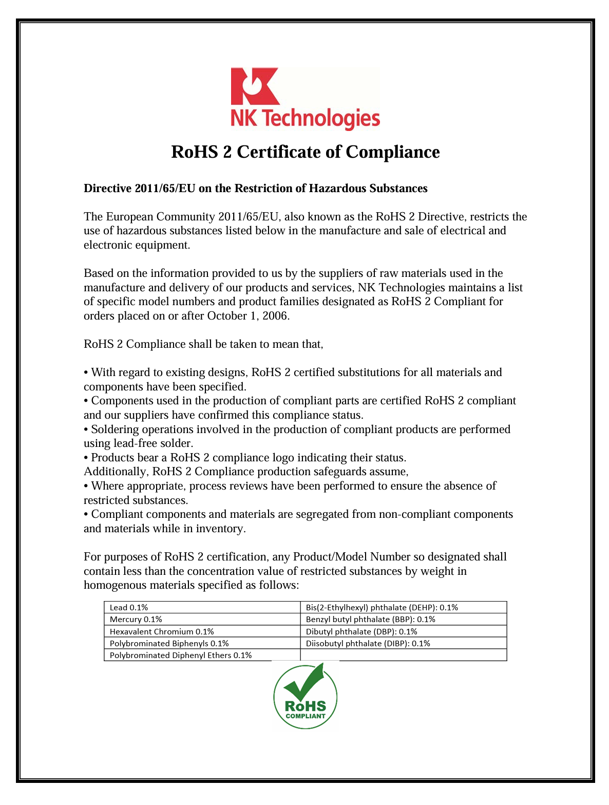 Looking for a reliable RoHS Certificate of Compliance Form? Our user-friendly template will ensure your products meet global environmental regulations!