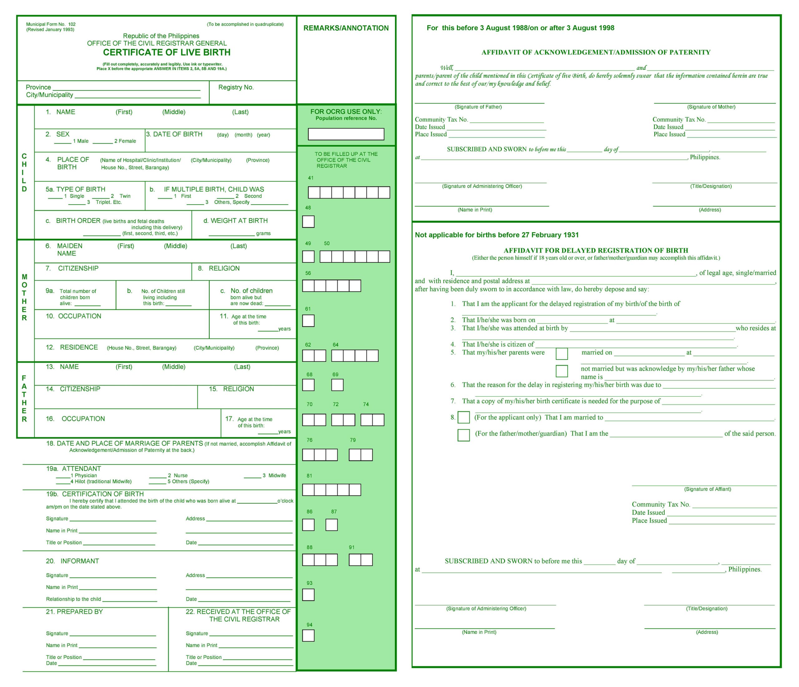 certificate of live birth template, us standard certificate of live birth template, us standard certificate of live birth form, certificate of live birth philippines template, certificate of live birth form pdf, certificate of live birth form 2021 philippines, latest certificate of live birth form philippines