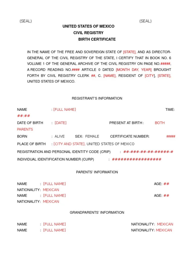 mexican birth certificate translation template, mexican birth certificate template translation, mexico birth certificate translation template, translate mexican birth certificate to english template