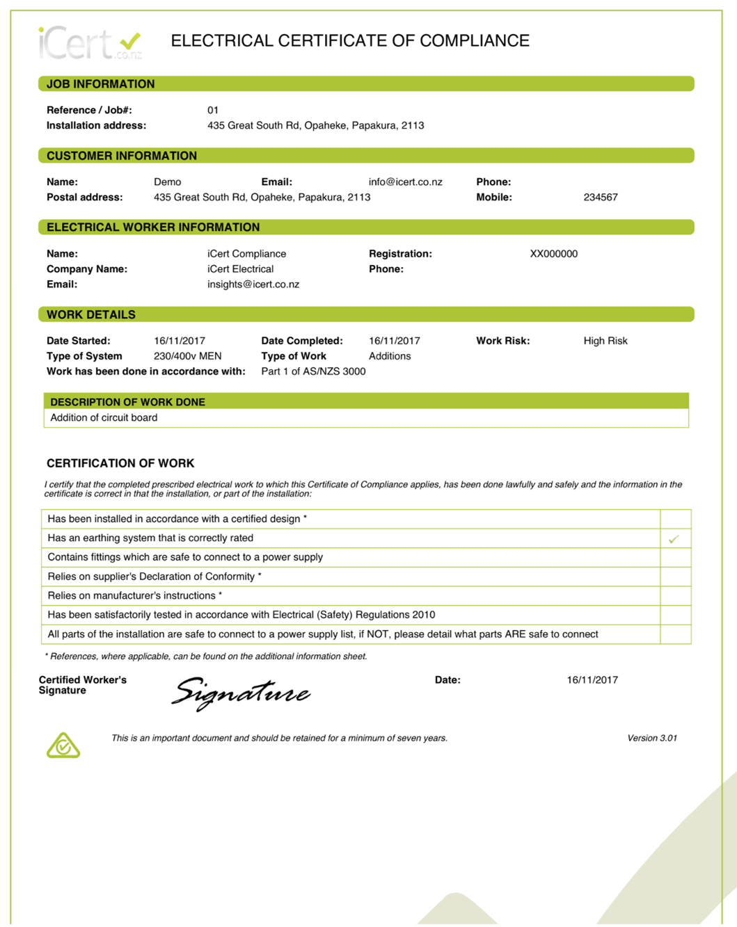 Free Electrical Certificate of Compliance QLD Template (Maximizing 2024 Efficiency): PDF, Microsoft Word, NZ, NSW, printable, fillable, form, work.