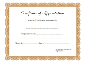 Read more about the article 2024 Certificate of Appreciation Template Free Printable