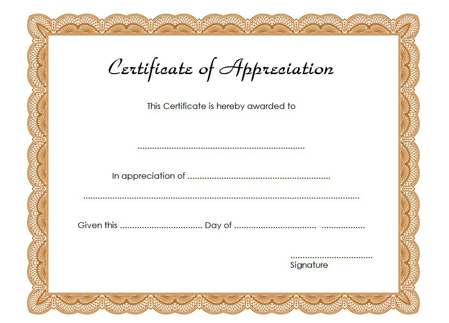 You are currently viewing 2024 Certificate of Appreciation Template Free Printable