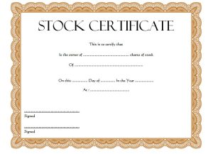 Read more about the article 100% Free Stock Certificate Template Printable