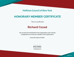 Read more about the article 2024 Certificate of Life Membership Template Free Printable