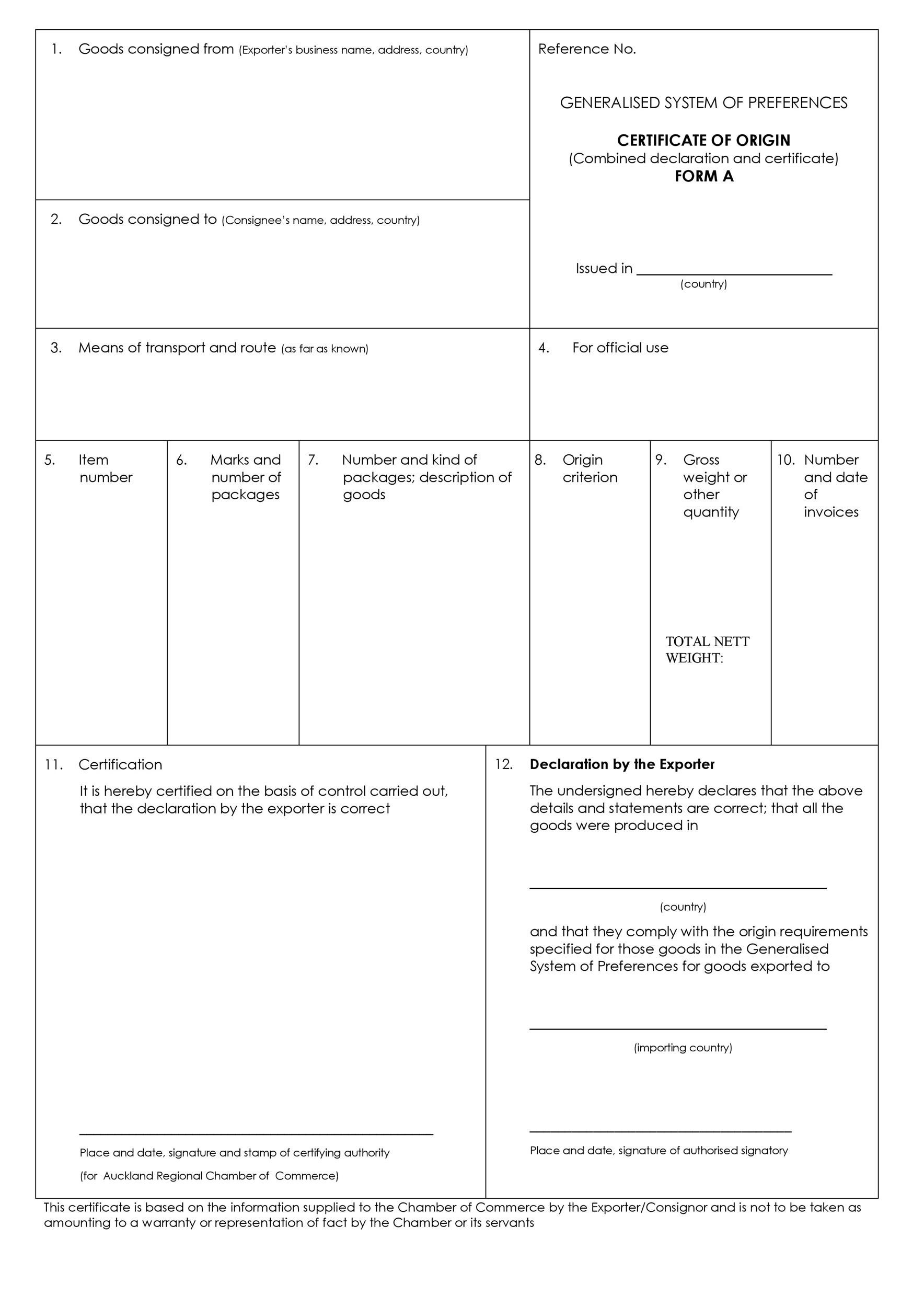 certificate of origin template, certification of origin template, form a certificate of origin template, generic certificate of origin template, us certificate of origin template, certificate of origin form template, fillable certificate of origin template, origin certificate template