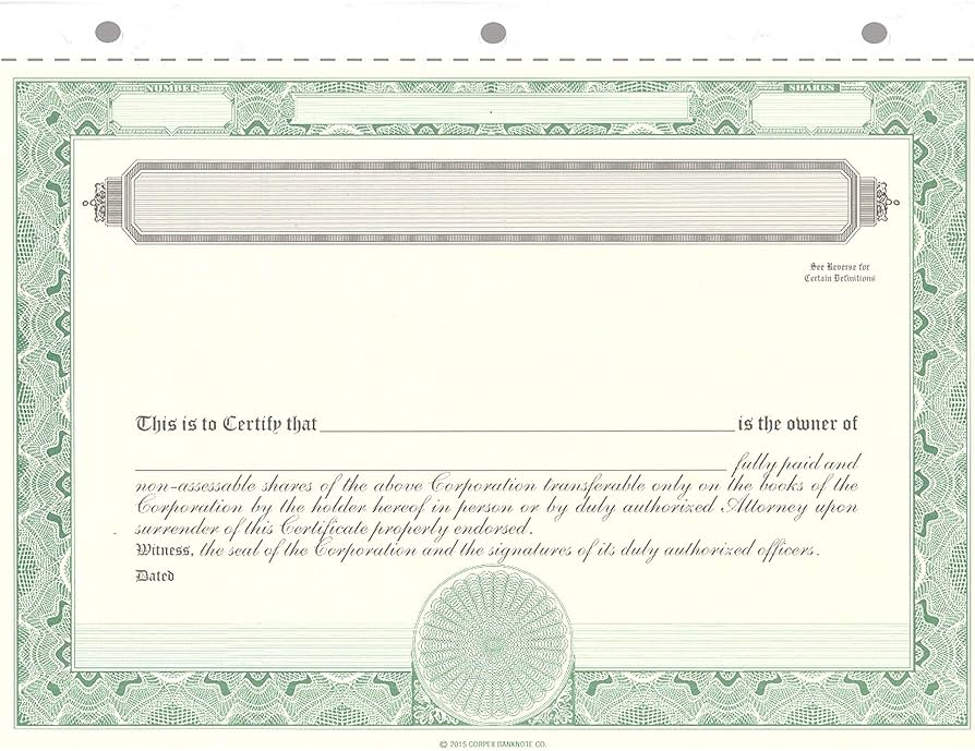 corpex banknote stock certificate template, corpex stock certificate template, corpex banknote company stock certificate, corpex blank stock certificates, corpkit stock certificate template, goes kg2 stock certificate template