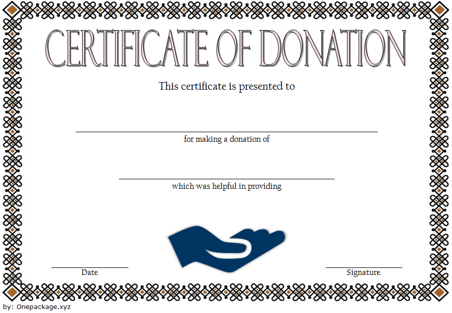 certificate of donation template free, donation in memory of certificate template, certificate of donation in honor of template, donation in honor of certificate template