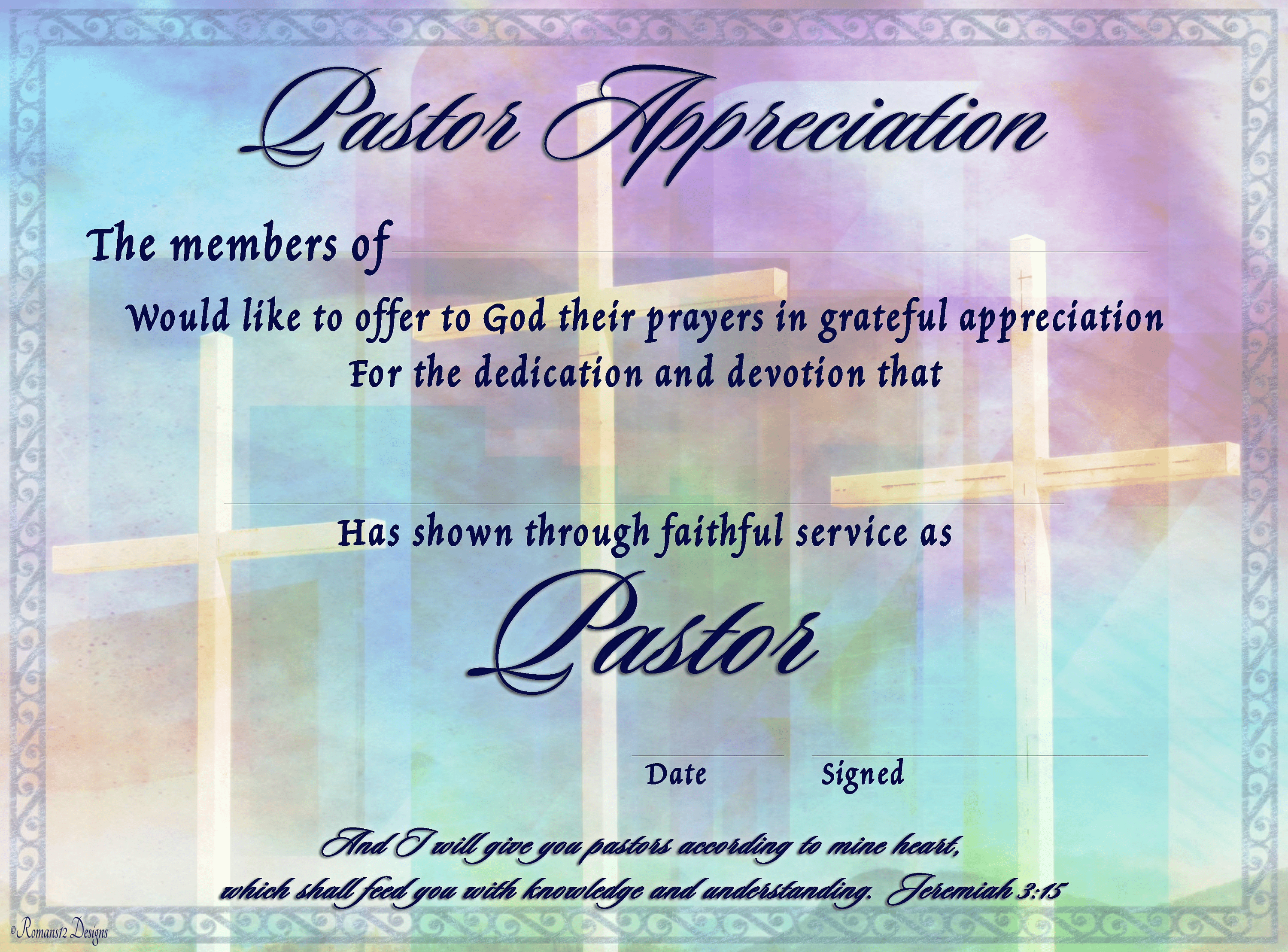 Read more about the article 2024 Pastor Appreciation Certificate Template Free Printable