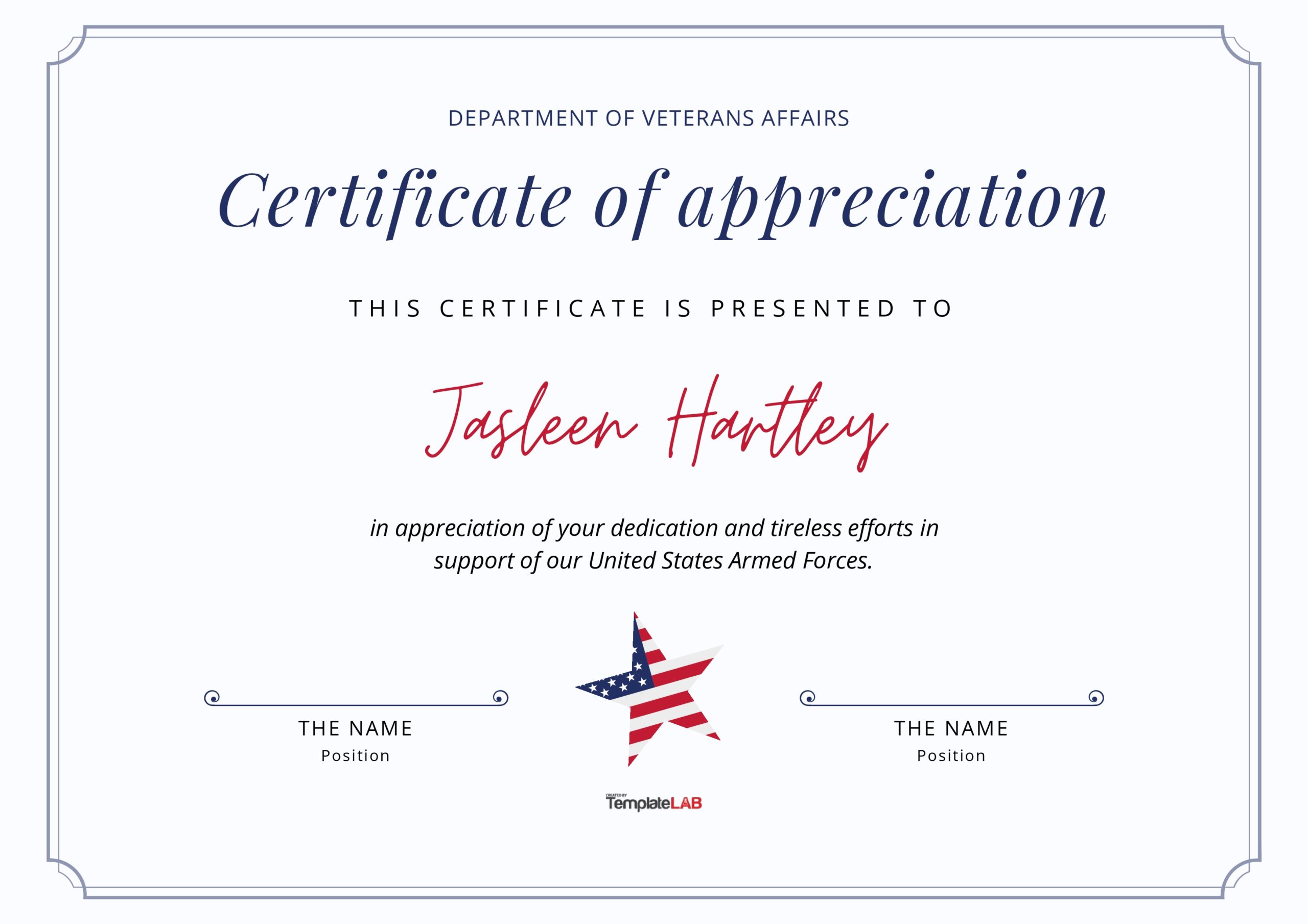 You are currently viewing 3+ Veteran Certificate of Appreciation Template Free Ideas