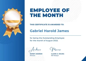 Read more about the article Employee of the Month Certificate Template Free (2024 Ideas)