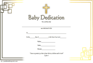 Read more about the article FREE Baby Dedication Certificate Template (100% New Designs)