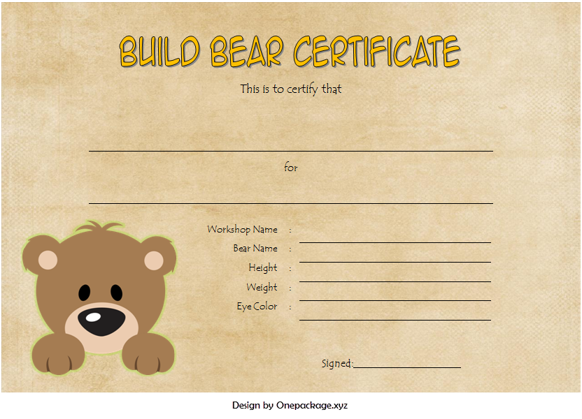 You are currently viewing Free Build a Bear Birth Certificate Template (100% NEW)