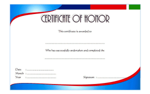 Read more about the article Free Certificate of Honor Template (2024 Best Pick)