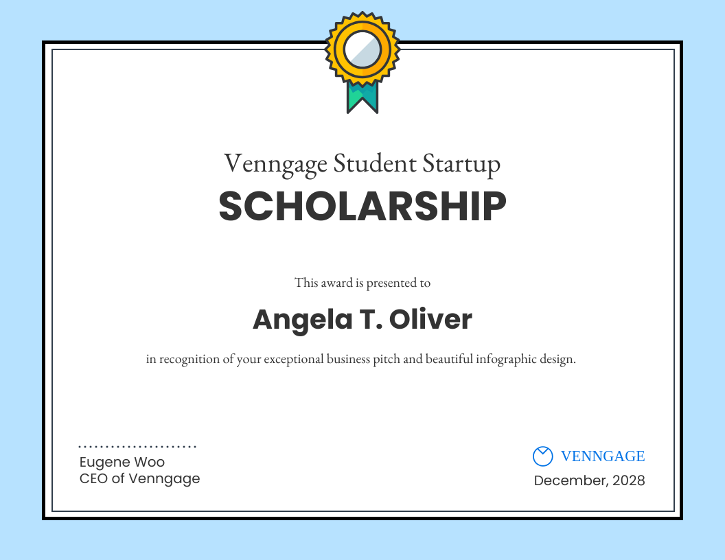 You are currently viewing Free Certificate of Scholarship Template (2024 Editable)