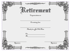 Read more about the article Free Retirement Certificate Template (2024 Best Word Format)