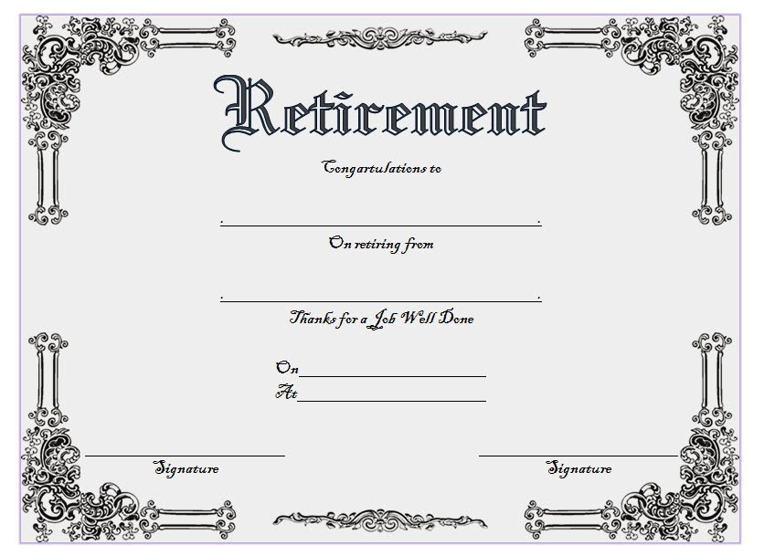 Read more about the article Free Retirement Certificate Template (2024 Best Word Format)