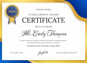Read more about the article Scholarship Award Certificate Template Free Printable (2024 New Ideas)